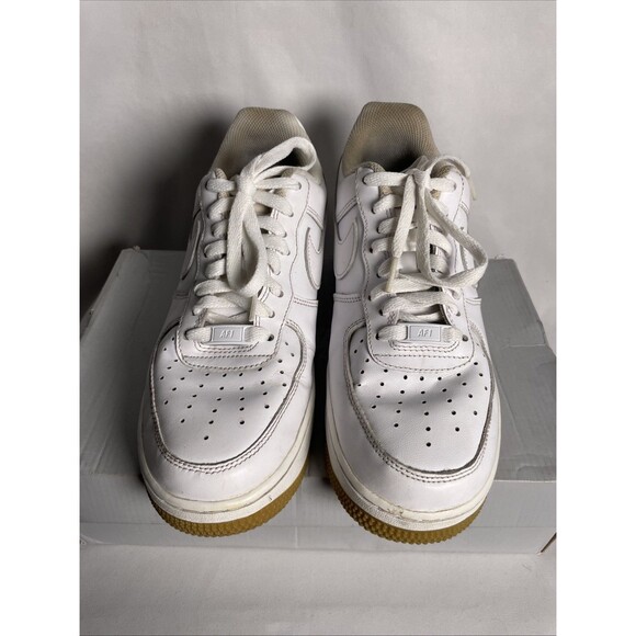 Nike Air Force 1 Shoes Mens Size 8 White Gum Sole Leather DJ2739-100 Classic main image 12